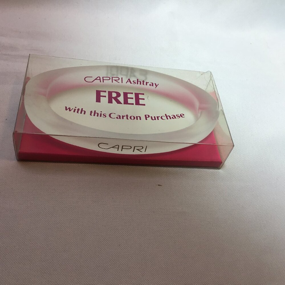 Vintage Promotional Capri Crystal Ashtray NOS sealed